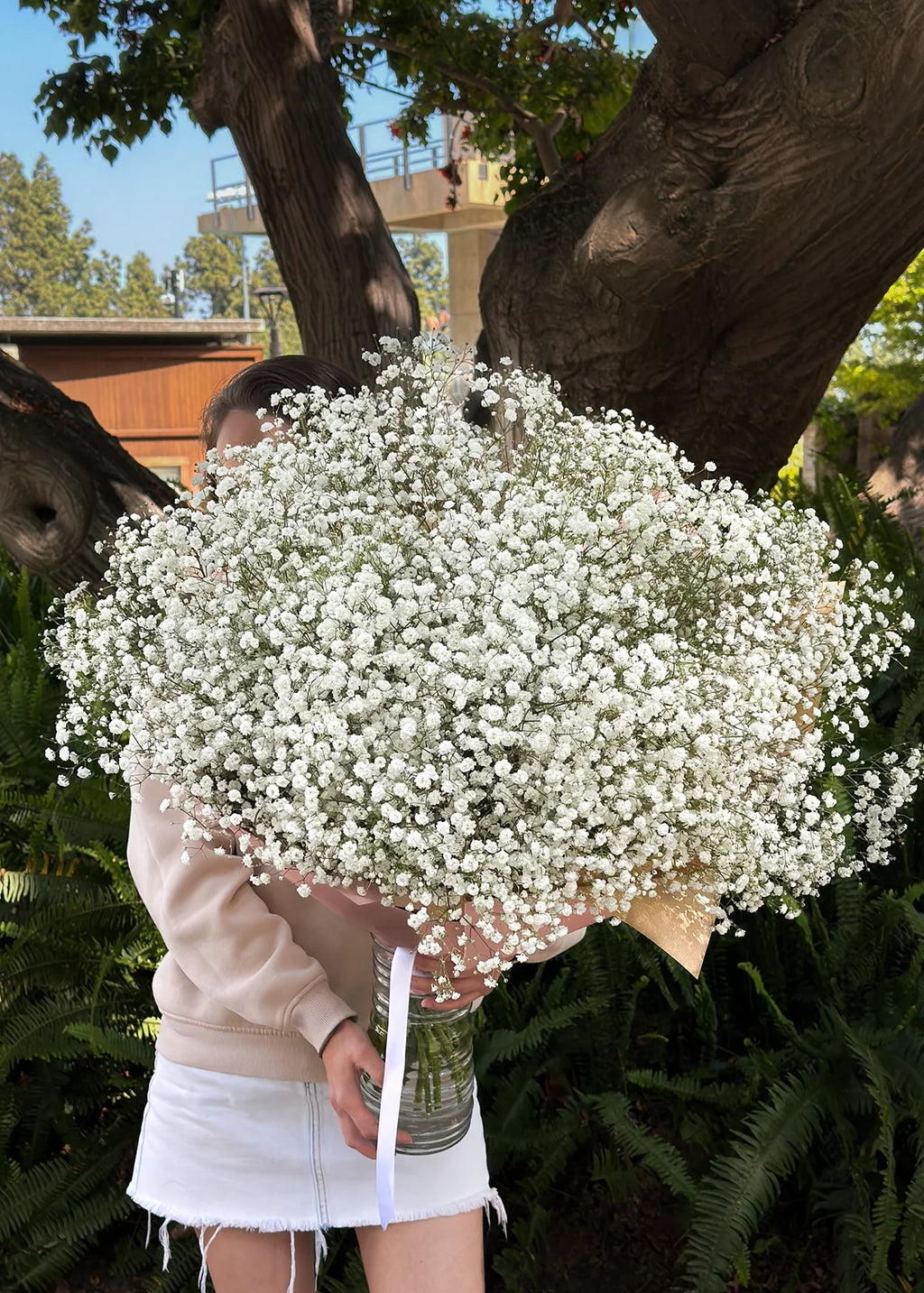NO. 63. Baby's Breath Bouquet – Cherry Blossom Flowers
