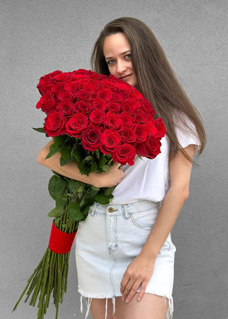 NO. 28. Super Long Stems Red Roses