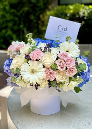 NO. 31. Gerberas Fantasy (roses, hydrangeas, gerberas, matthiolas)