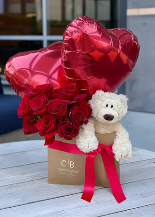 NO. 132. Valentine's Day Gift (roses, bear, balloons)