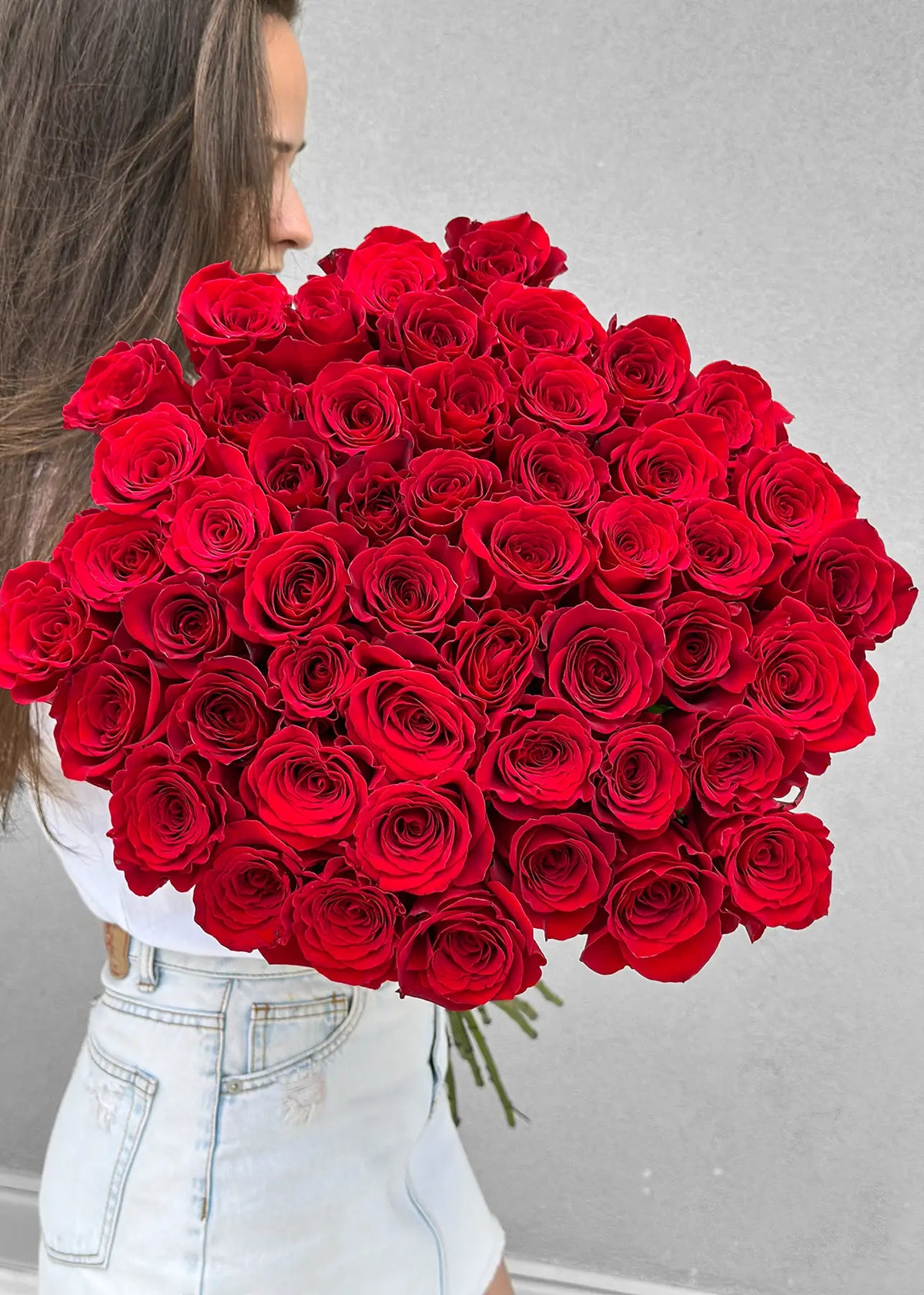 NO. 28. Super Long Stems Red Roses | Cherry Blossom | Flowers Delivery ...