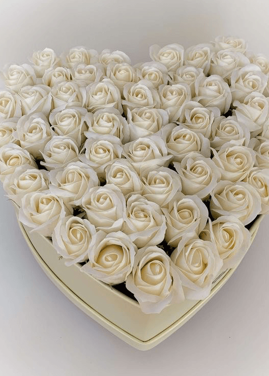 NO. 2. Heart Box with Roses – Cherry Blossom | Flowers Delivery in LA